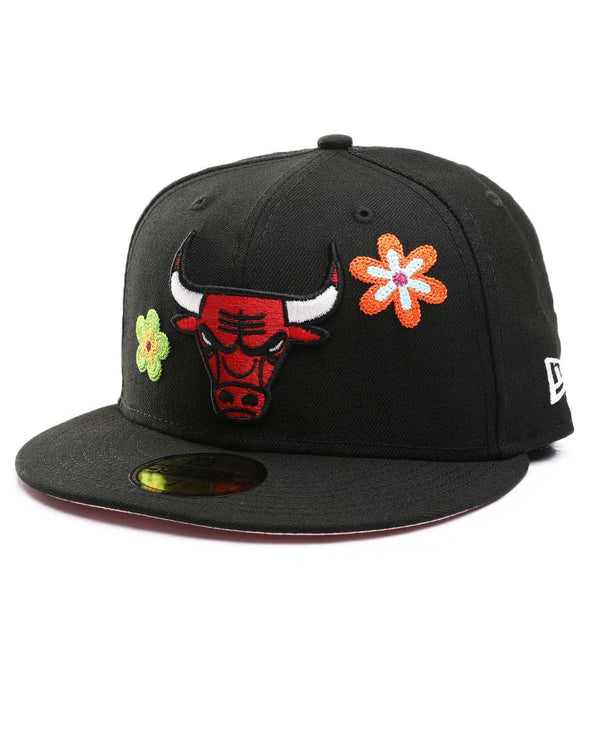 Chicago Bulls Chain Stitch Floral Fitted