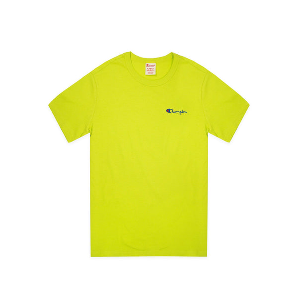 Small Script Logo Crewneck T-Shirt - Highlight Green