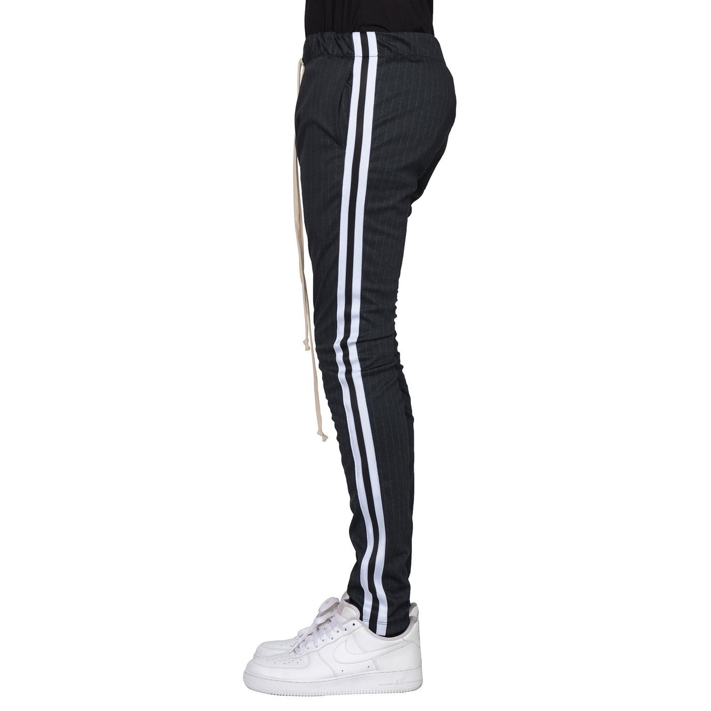 Pin Stripe Track Pants - Black – Sneaker Bar