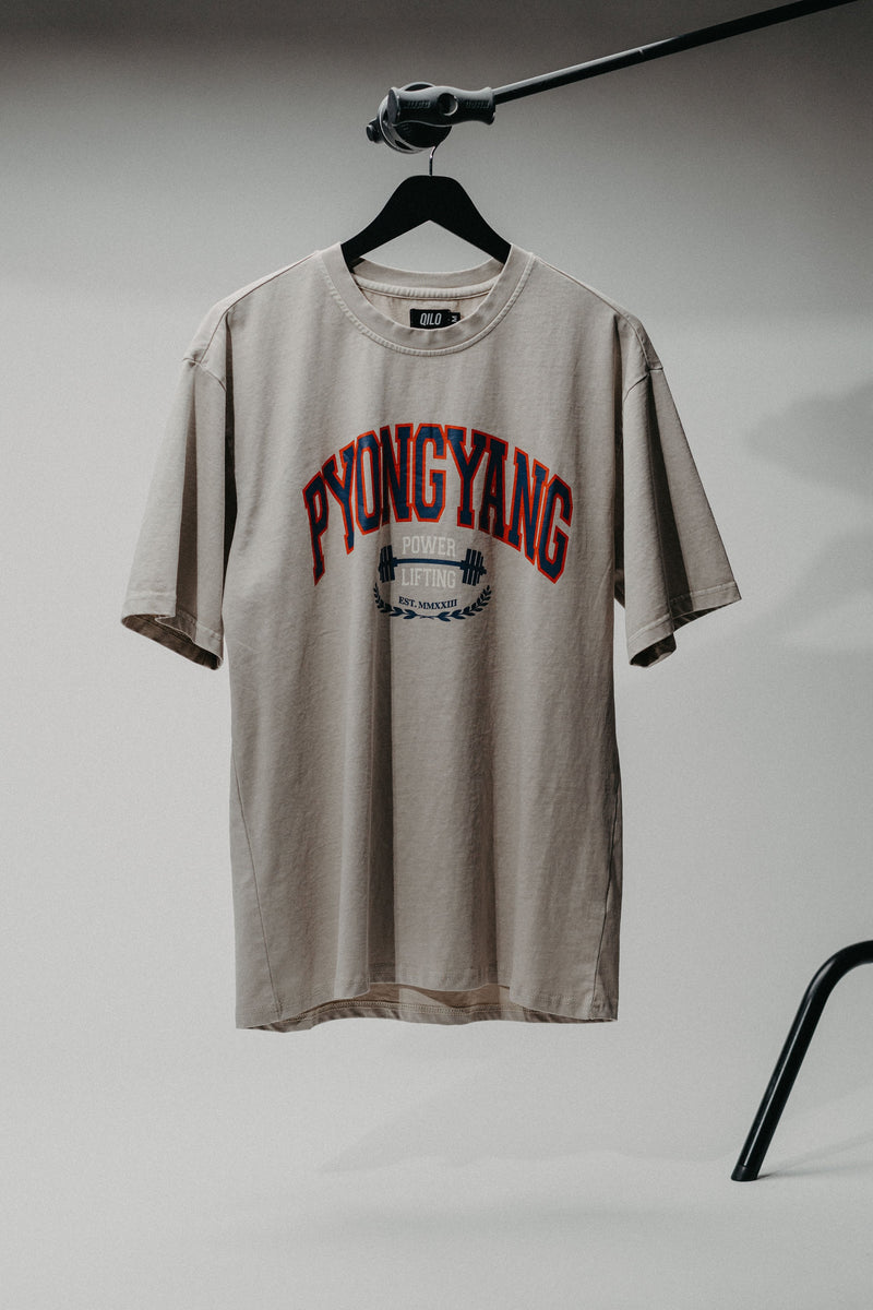 Pyongyang Powerlifting T-Shirt - Grey