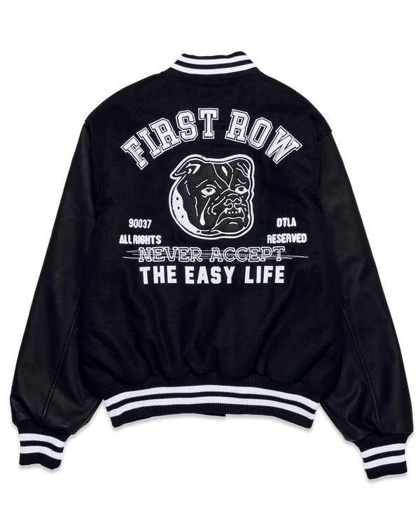 Black Bulldog Varsity Jacket