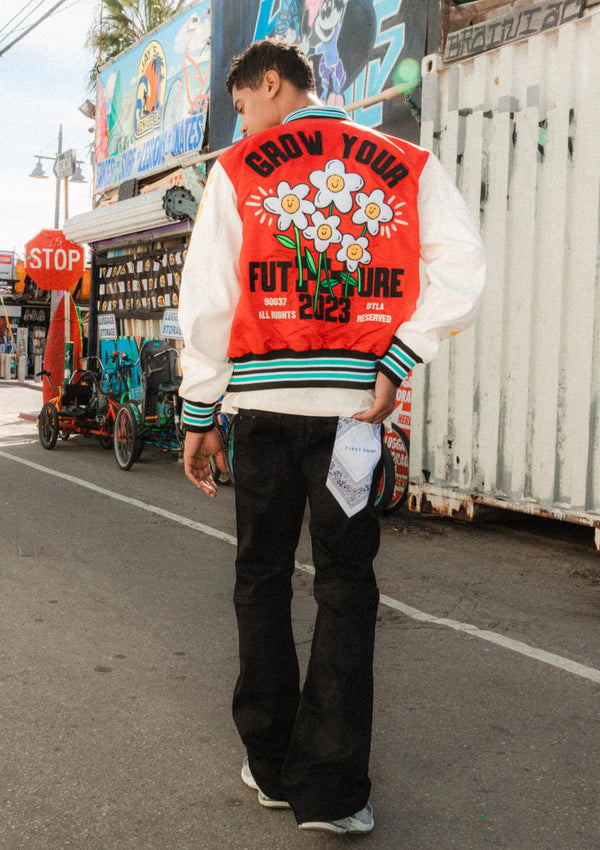Grow Your Future Varsity Jacket - Red