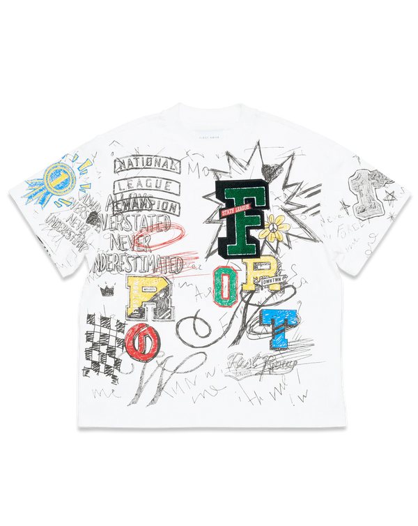 All-Over Doodling T-Shirt - White