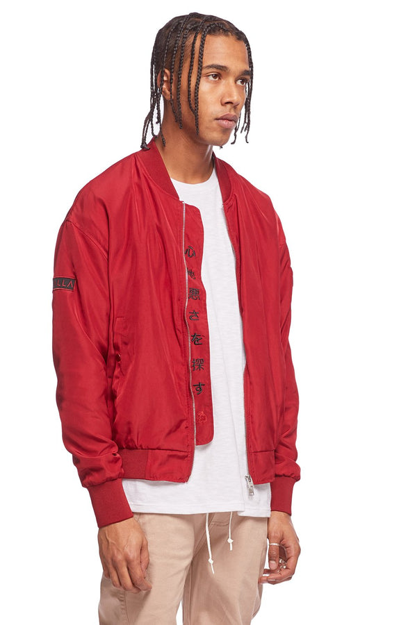 Seek The Uncomfortable Bomber Jacket - Red