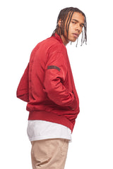 Seek The Uncomfortable Bomber Jacket - Red