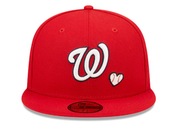 Washington Nationals Team Heart Fitted