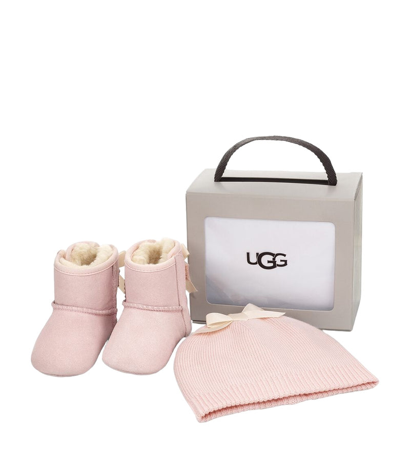 Baby Jesse Bow ll & Beanie - Pink