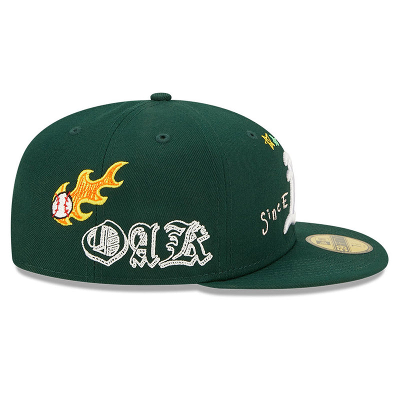 Oakland Athletics MLB Scribble Fitted