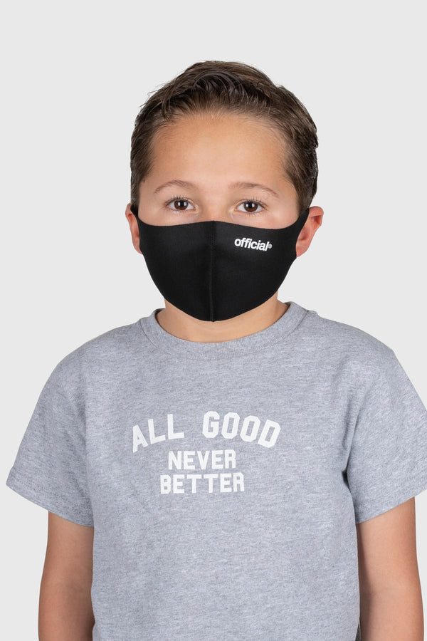 Kids' Nano-Poly Face Mask - Black