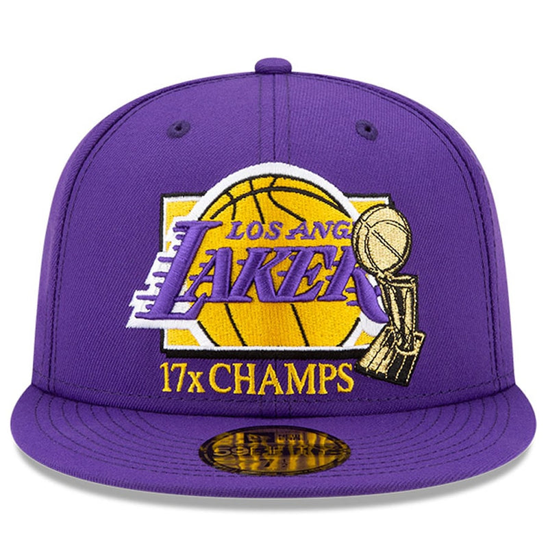 Los Angeles Lakers 2020 NBA Finals Multi Champs Trophy Fitted