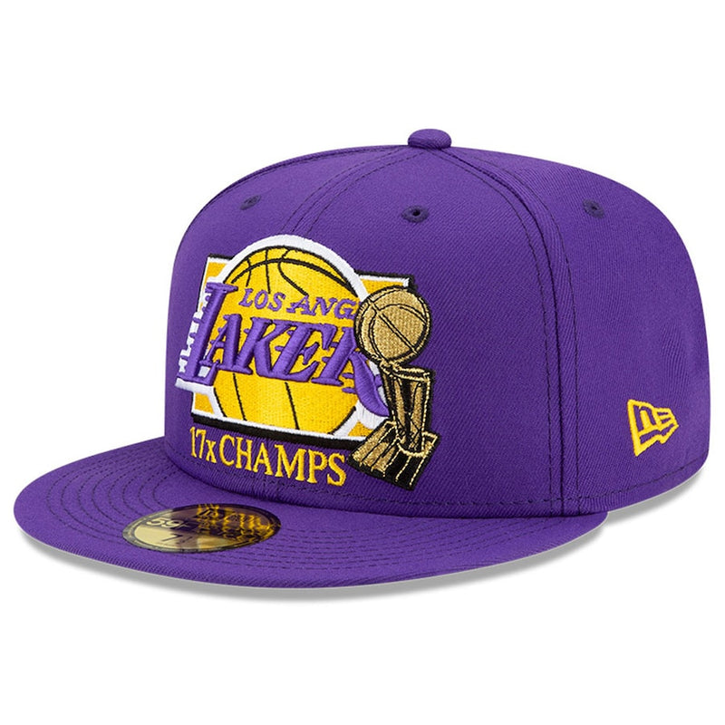 Los Angeles Lakers 2020 NBA Finals Multi Champs Trophy Fitted