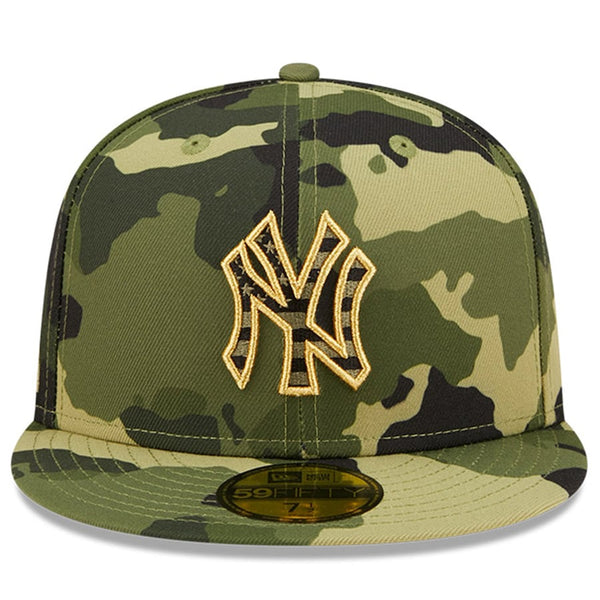 New York Yankees 2022 Armed Forces Day On-Field Camo Fitted
